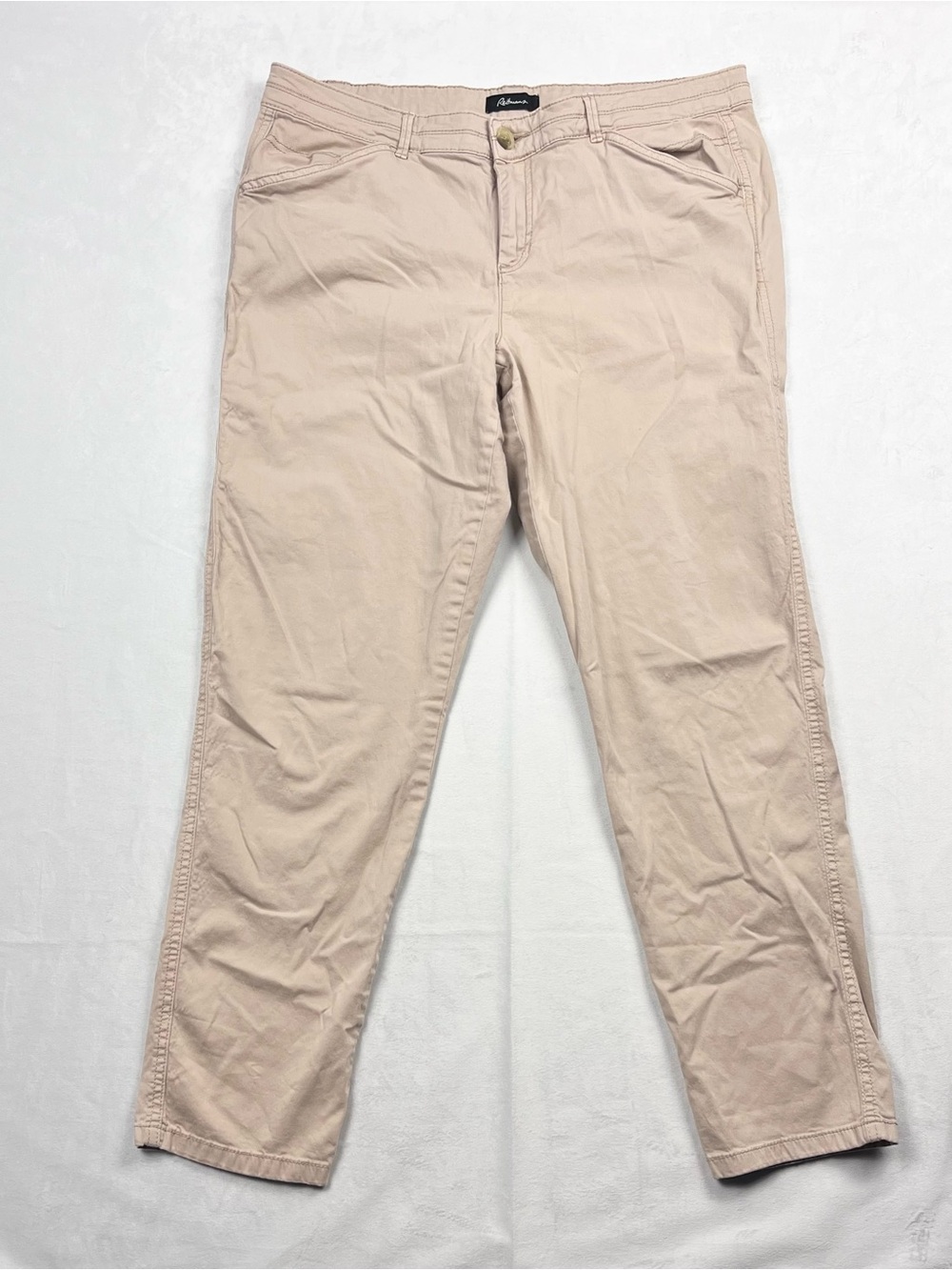 Reitmans Beige Straight Leg Pants Casual Utility Trousers Size 14 Petite